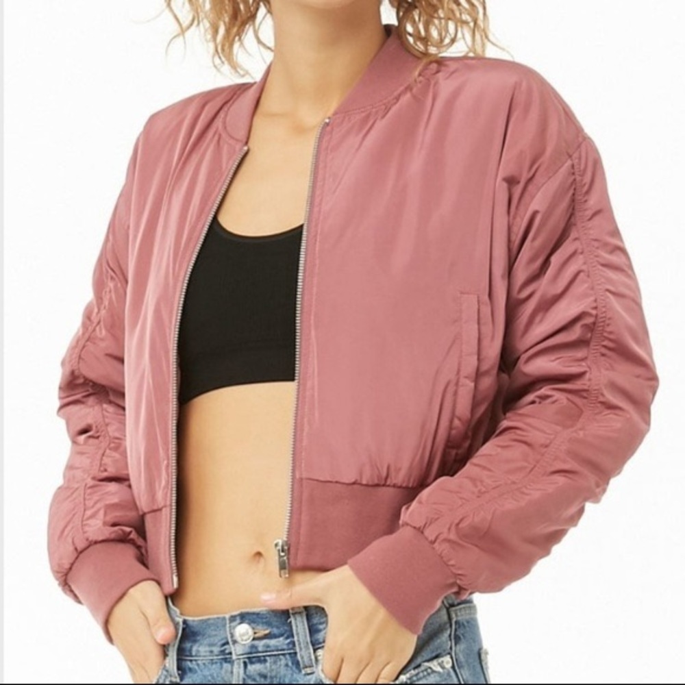 Pink bomber jacket